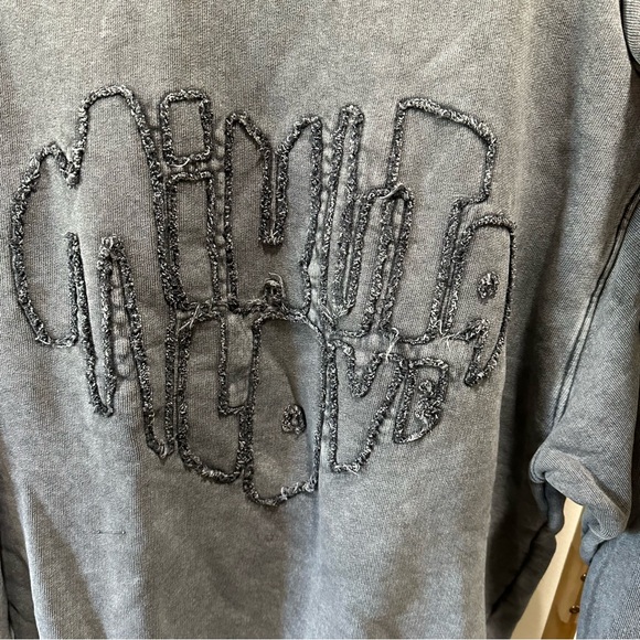 MIKUTA oversized grey black faded distressed sweatshirt - Picture 14 of 15